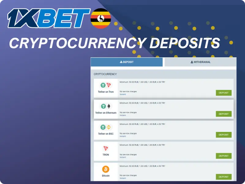 1xBet crypto